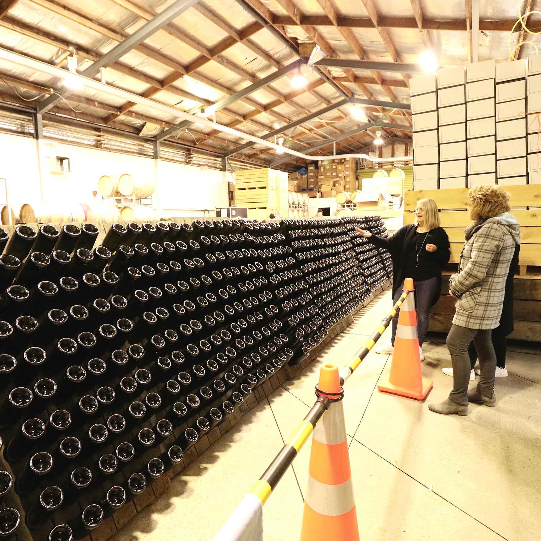 Our Methode Traditionnelle riddling hall at our Central Otago Winery, hand crafted sparkling wine of New Zealand
