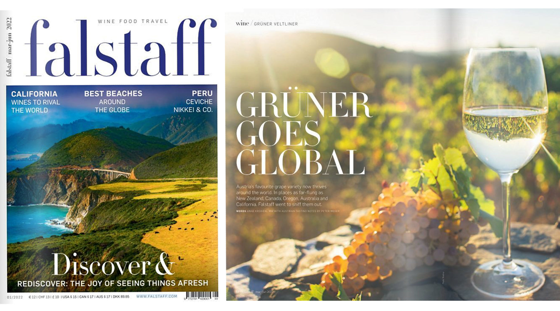 "Gruner Goes Global" featured in Falstaff Magazine
