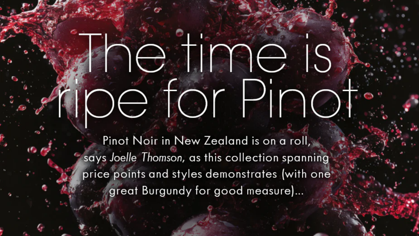 Joelle Thomson about our Single Ferment 2021 Pinot Noir 'Velvet"